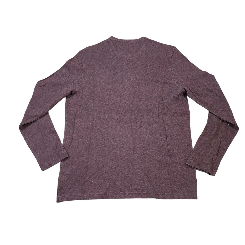 TREASURE & BOND‎ Men's Henley Shirt L Long Sleeve Burgundy Royale Red NEW - Picture 4 of 11